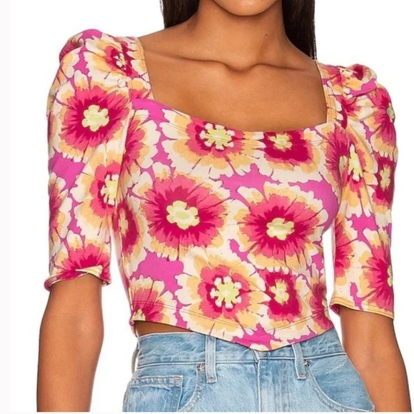 Free People Give Me More Top In Pop Combo - Picture 1 of 12